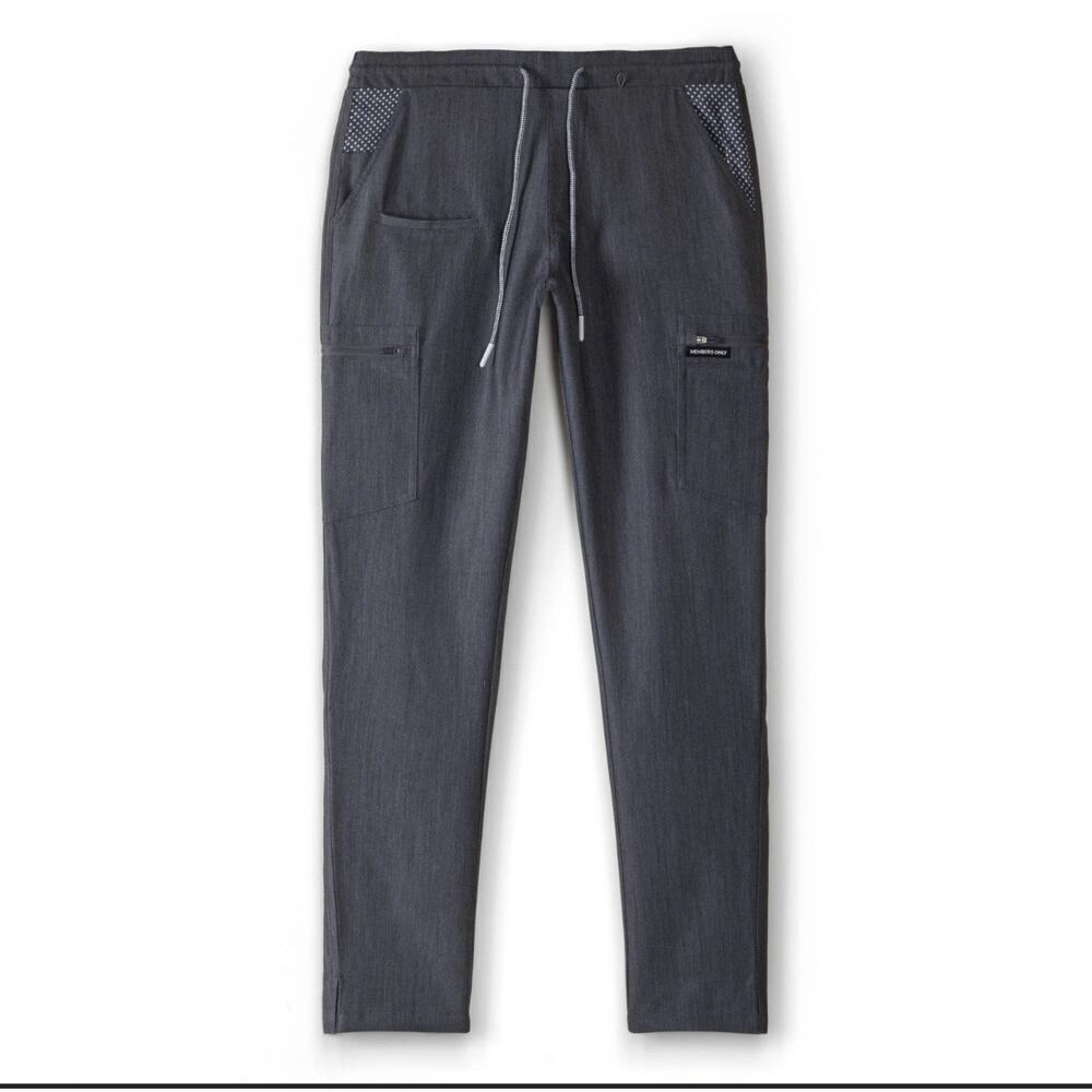 Members Only Gray Scrub Pants Medium